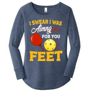 Pickleball Funny Quotes Humorous Slogans Gift Great Gift Women's Perfect Tri Tunic Long Sleeve Shirt