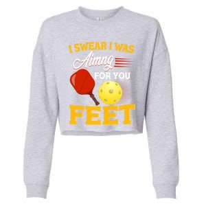 Pickleball Funny Quotes Humorous Slogans Gift Great Gift Cropped Pullover Crew