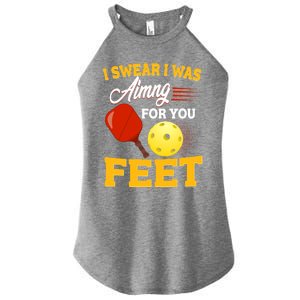 Pickleball Funny Quotes Humorous Slogans Gift Great Gift Women's Perfect Tri Rocker Tank