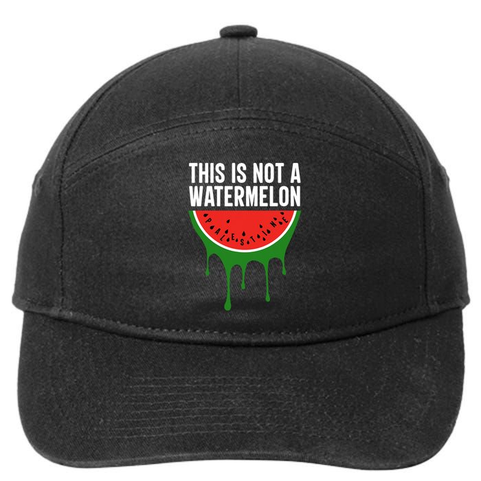 Palestine Funny Quote This Is Not A Watermelon 7-Panel Snapback Hat