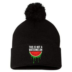 Palestine Funny Quote This Is Not A Watermelon Pom Pom 12in Knit Beanie