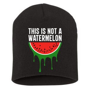 Palestine Funny Quote This Is Not A Watermelon Short Acrylic Beanie