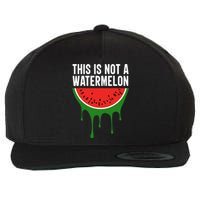 Palestine Funny Quote This Is Not A Watermelon Wool Snapback Cap