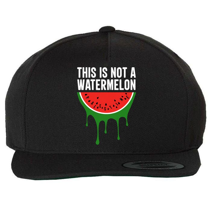 Palestine Funny Quote This Is Not A Watermelon Wool Snapback Cap