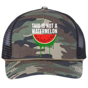 Palestine Funny Quote This Is Not A Watermelon Retro Rope Trucker Hat Cap