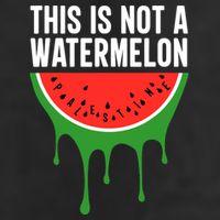 Palestine Funny Quote This Is Not A Watermelon Garment-Dyed Fleece Hoodie