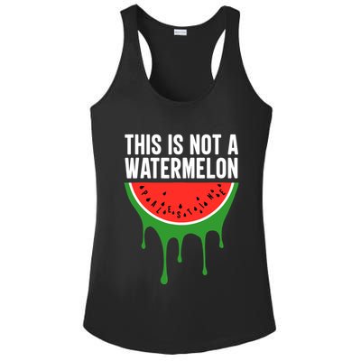 Palestine Funny Quote This Is Not A Watermelon Ladies PosiCharge Competitor Racerback Tank