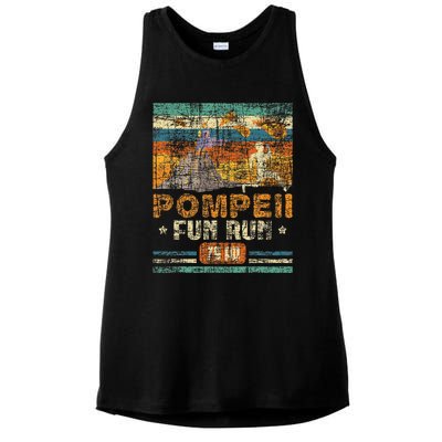 Pompeii Fun Run Geography Volcanologist Volcanology Ladies PosiCharge Tri-Blend Wicking Tank