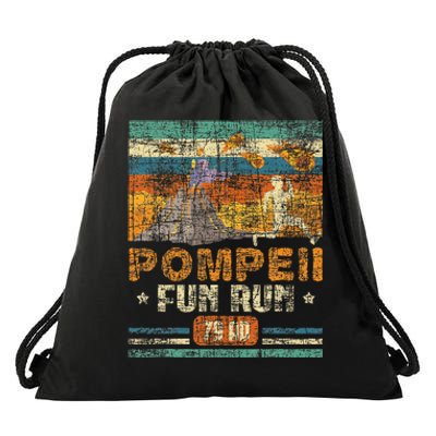 Pompeii Fun Run Geography Volcanologist Volcanology Drawstring Bag