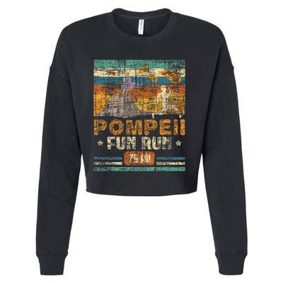 Pompeii Fun Run Geography Volcanologist Volcanology Cropped Pullover Crew