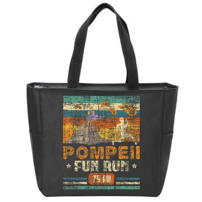 Pompeii Fun Run Geography Volcanologist Volcanology Zip Tote Bag