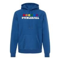 Pickleball Funny Retro Vintage Pickleballplayer Cool Gift Premium Hoodie