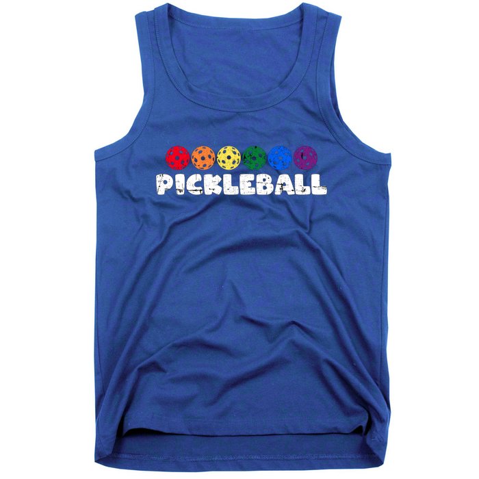 Pickleball Funny Retro Vintage Pickleballplayer Cool Gift Tank Top