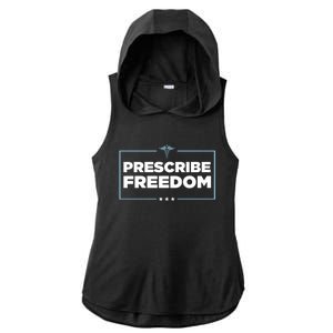 Prescribe Freedom Ron DeSantis Florida Governor Ladies PosiCharge Tri-Blend Wicking Draft Hoodie Tank