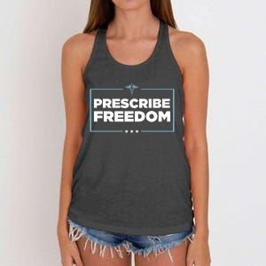 Prescribe Freedom Ron DeSantis Florida Governor Women's Knotted Racerback Tank