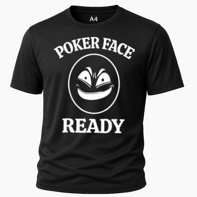 Poker Face Ready Gambling Texas Holdem Funny Card Playing Performance Shirt