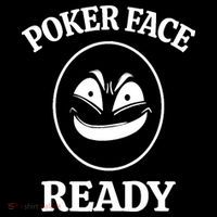 Poker Face Ready Gambling Texas Holdem Funny Card Playing Tall T-Shirt