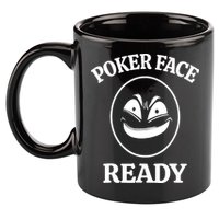 Poker Face Ready Gambling Texas Holdem Funny Card Playing 11oz C Handle Ceramic Mug