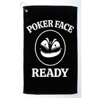 Poker Face Ready Gambling Texas Holdem Funny Card Playing Golf Towel