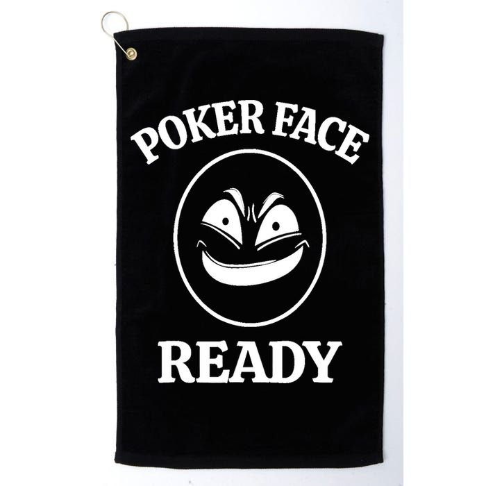 Poker Face Ready Gambling Texas Holdem Funny Card Playing Golf Towel