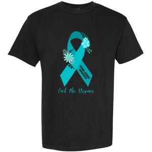 Ph Floral Ribbon Sexual Assault Awareness Month Garment-Dyed Heavyweight T-Shirt