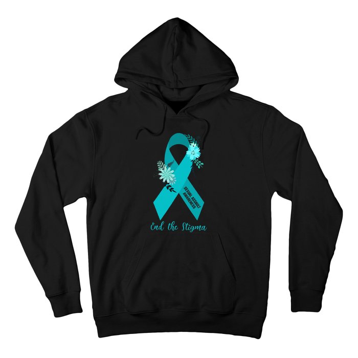 Ph Floral Ribbon Sexual Assault Awareness Month Hoodie