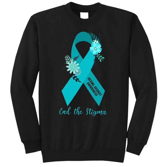 Ph Floral Ribbon Sexual Assault Awareness Month Sweatshirt