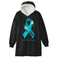 Ph Floral Ribbon Sexual Assault Awareness Month Hooded Wearable Blanket