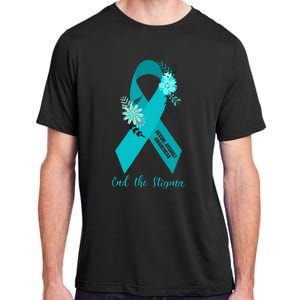 Ph Floral Ribbon Sexual Assault Awareness Month Adult ChromaSoft Performance T-Shirt