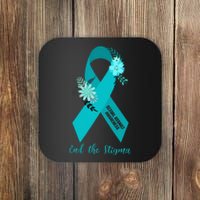 Ph Floral Ribbon Sexual Assault Awareness Month Coaster