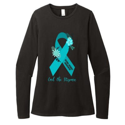 Ph Floral Ribbon Sexual Assault Awareness Month Womens CVC Long Sleeve Shirt