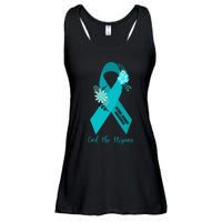 Ph Floral Ribbon Sexual Assault Awareness Month Ladies Essential Flowy Tank