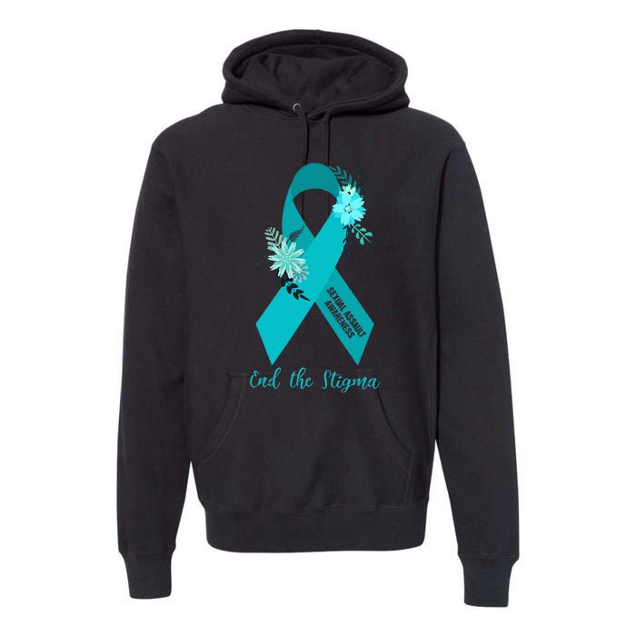 Ph Floral Ribbon Sexual Assault Awareness Month Premium Hoodie