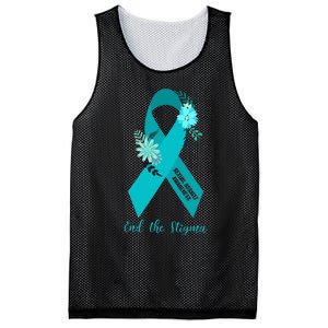 Ph Floral Ribbon Sexual Assault Awareness Month Mesh Reversible Basketball Jersey Tank