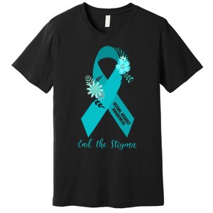 Ph Floral Ribbon Sexual Assault Awareness Month Premium T-Shirt