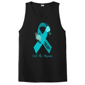 Ph Floral Ribbon Sexual Assault Awareness Month PosiCharge Competitor Tank