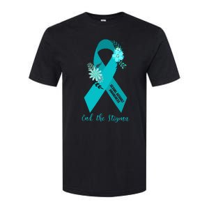 Ph Floral Ribbon Sexual Assault Awareness Month Softstyle CVC T-Shirt