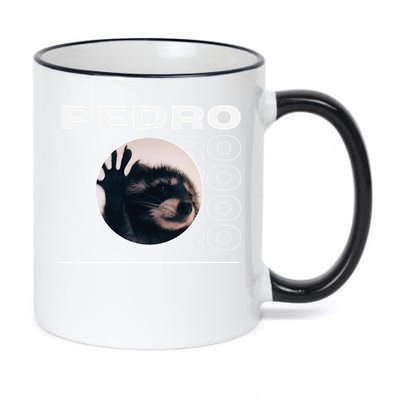 Pedro Funny Raccoon Dancing Meme 11oz Black Color Changing Mug