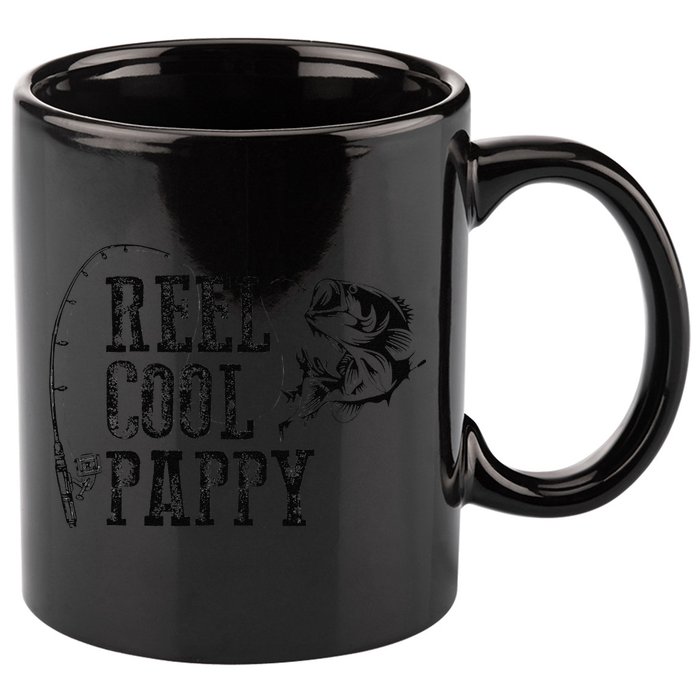 Pappy Fishing Reel Cool Pappy Funny Gift 11oz C Handle Ceramic Mug