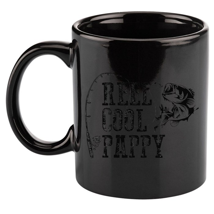 Pappy Fishing Reel Cool Pappy Funny Gift 11oz C Handle Ceramic Mug
