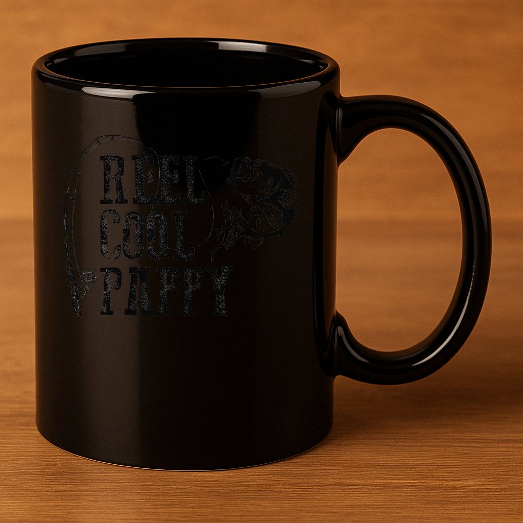 Pappy Fishing Reel Cool Pappy Funny Gift 11oz C Handle Ceramic Mug