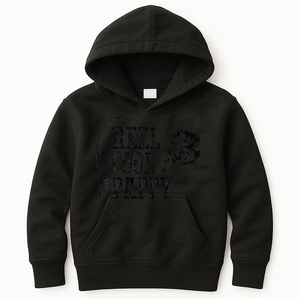Pappy Fishing Reel Cool Pappy Funny Gift Kids Hoodie