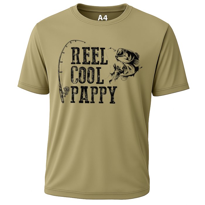 Pappy Fishing Reel Cool Pappy Funny Gift Cooling Performance Crew T-Shirt