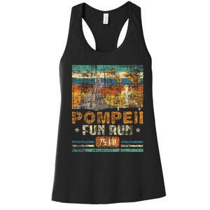 Pompeii Fun Run Geography Volcanologist Volcanology Women's Racerback Tank