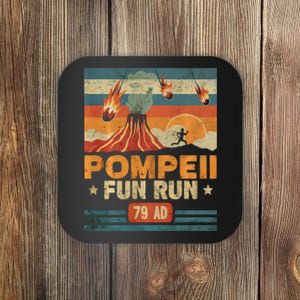 Pompeii Fun Run Retro Volcano Lover Geology Volcanologist Coaster