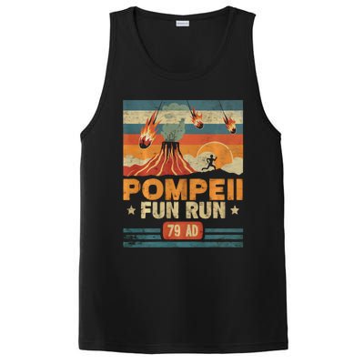 Pompeii Fun Run Retro Volcano Lover Geology Volcanologist PosiCharge Competitor Tank