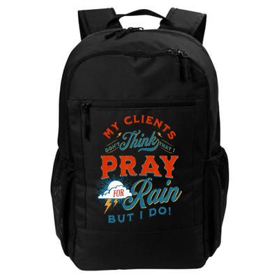 Pray For Rain Cut The Grass Mow The Lawn Farmers Market Backpack