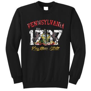 Pennsylvania Flag Retro Distressed Fade Sweatshirt