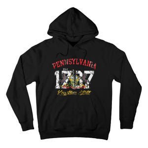 Pennsylvania Flag Retro Distressed Fade Tall Hoodie