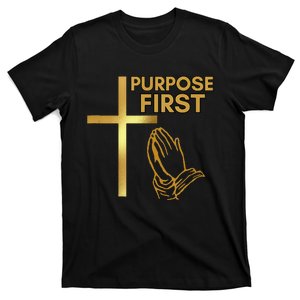 Purpose First Redeemed Cross Nails Christian T-Shirt